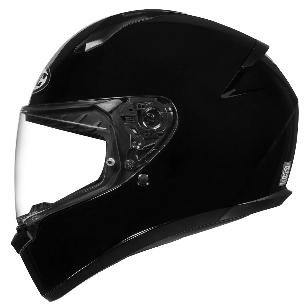 HJC C10 Solid Black Helmet - Image 5