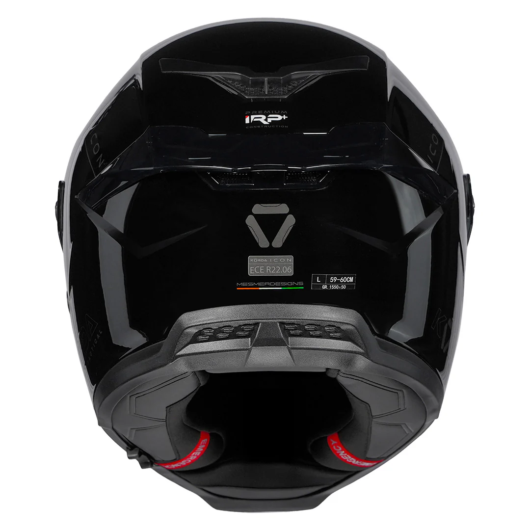 Korda Icon Solid Gloss Black Helmet - Image 4