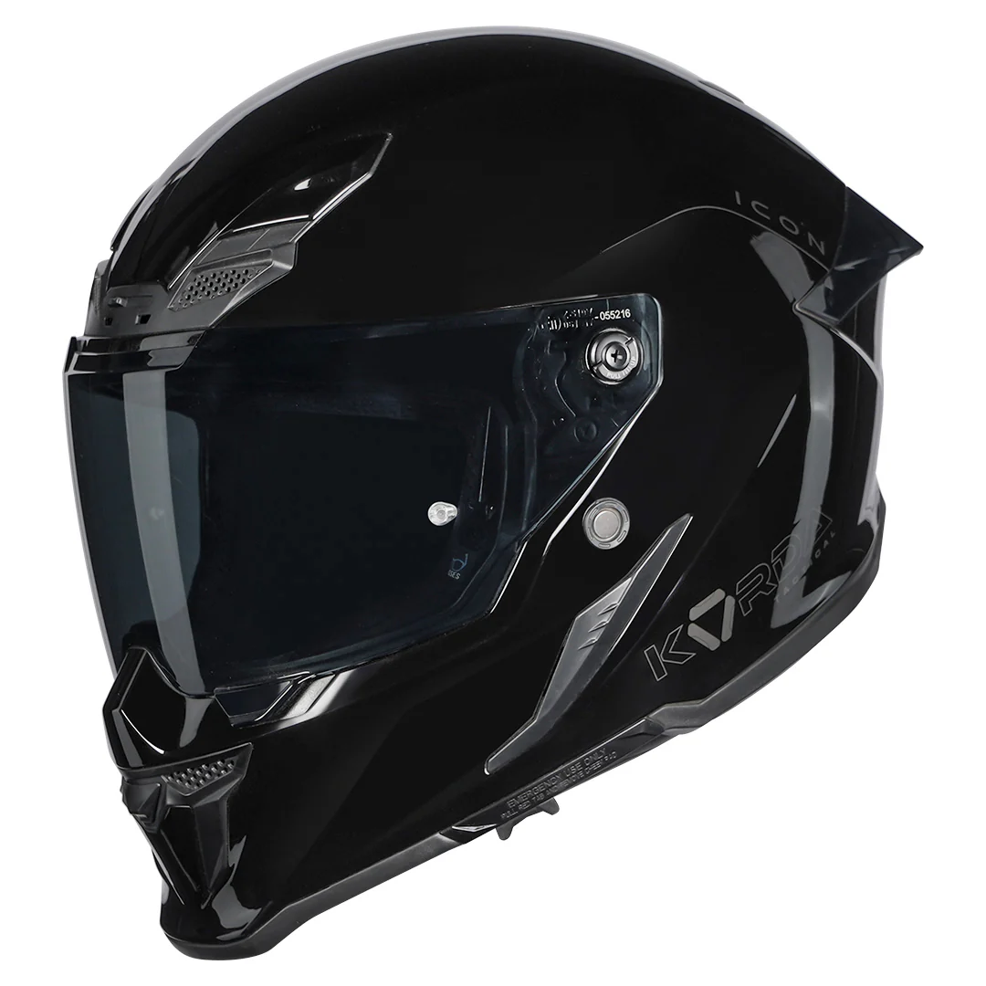 Korda Icon Solid Gloss Black Helmet - Image 6