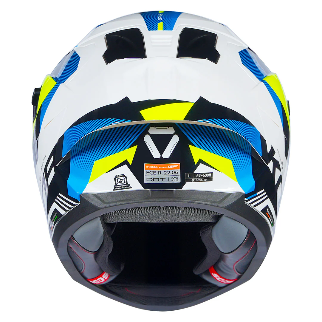 Korda Sonic GP Brave Helmet (Fluorescent Yellow) - Image 4