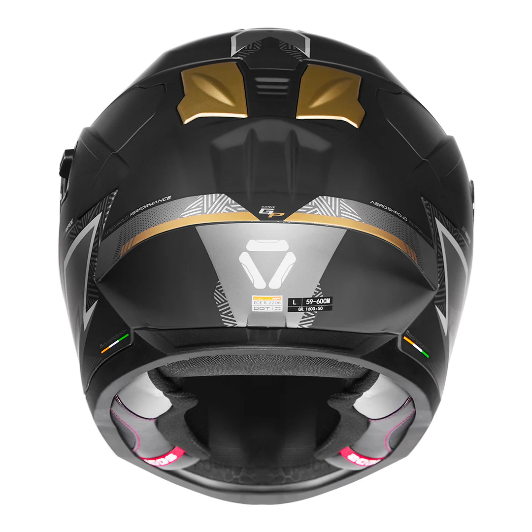 Korda Sonic GP Rapide Helmet (Gold) - Image 4