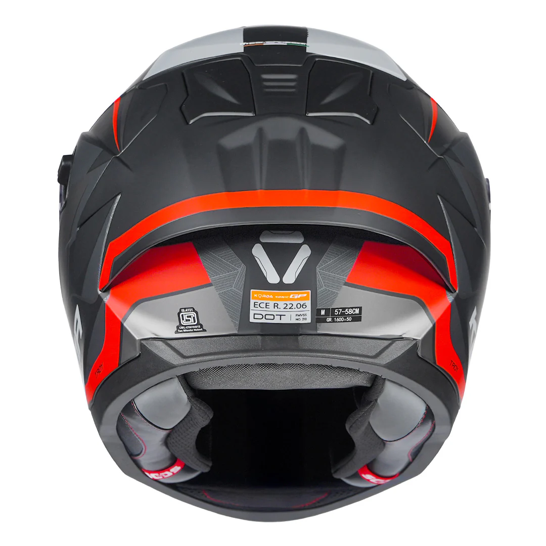 Korda Sonic GP Troy Helmet (Red) - Image 4