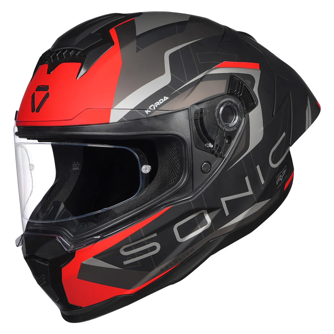 Korda Sonic GP Roadlion Helmet (Red) - Image 7
