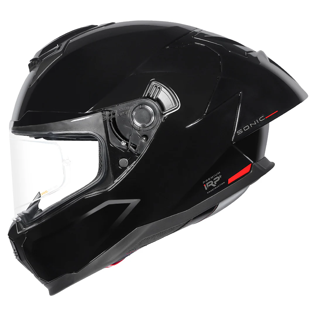 Korda Sonic GP Solid Gloss Black Helmet - Image 5