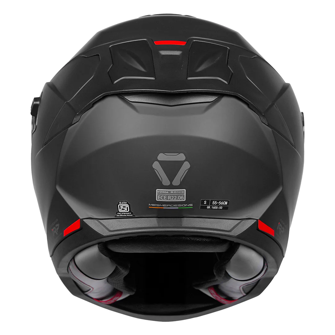 Korda Sonic GP Solid Matt Black Helmet - Image 6