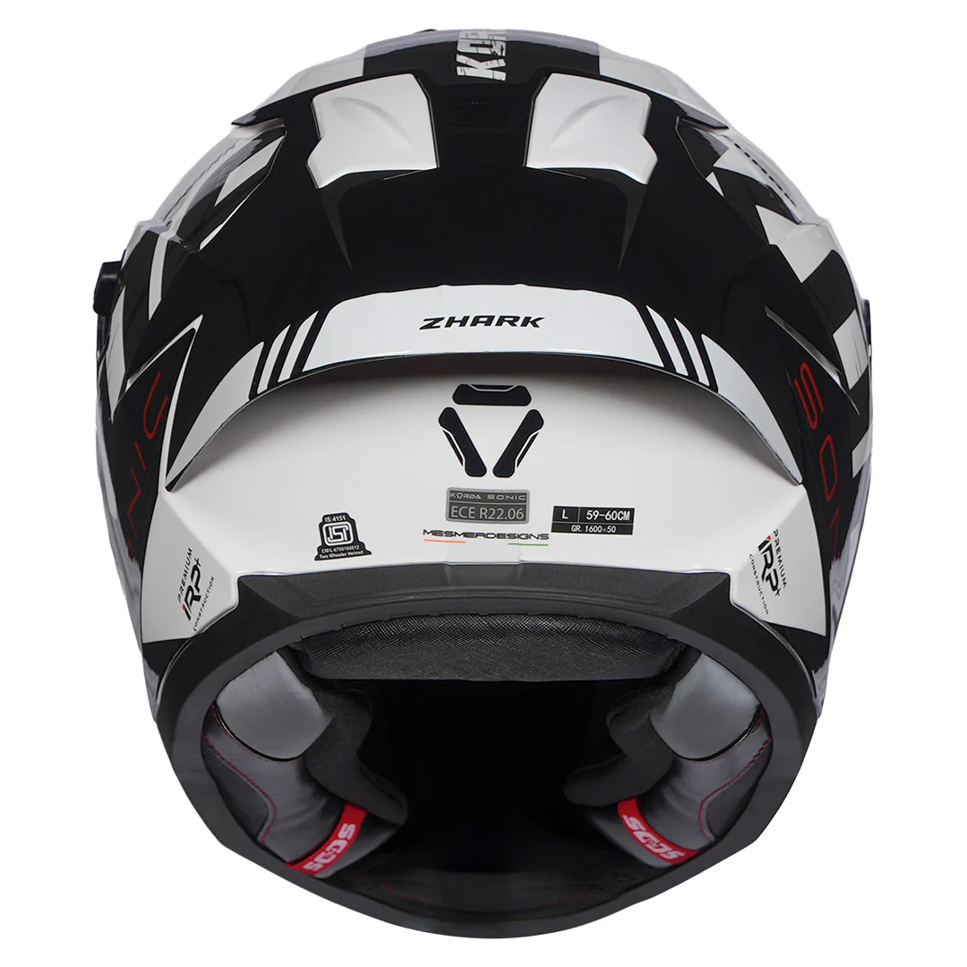 Korda Sonic GP Zhark Helmet (White) - Image 4