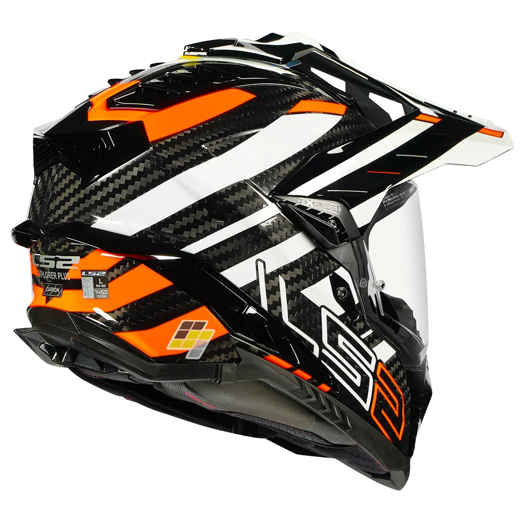 LS2 MX701 Explorer Edge Carbon Dual Sport Helmet - Image 7