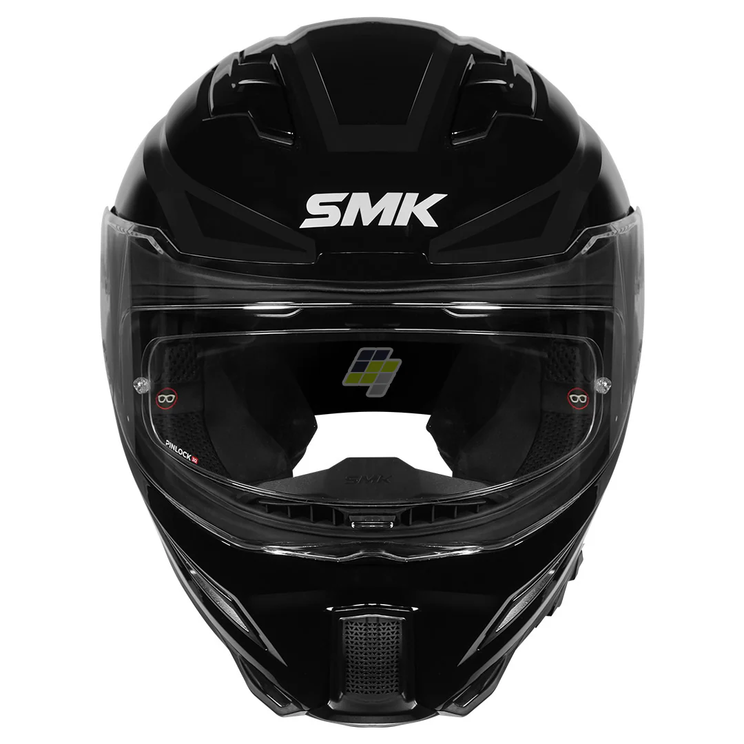 SMK Agnar Solid Gloss Black Helmet - Image 2