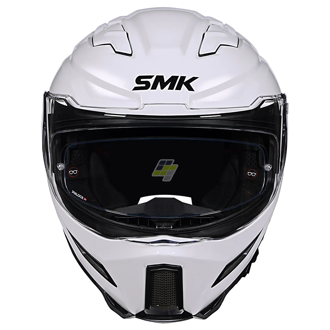 SMK Agnar Solid Gloss White Helmet - Image 2