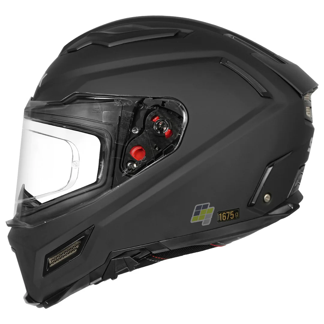 SMK Agnar Solid Matt Black Helmet - Image 4