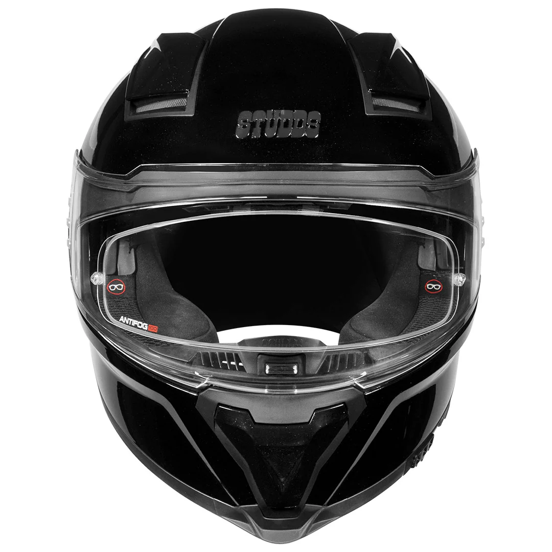 STUDDS Helios Solid Gloss Black Helmet - Image 2